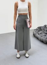 230 Gr Poly Viscose Full Lycra Metal Toka Aksesuarli Pantolon - Görsel 3