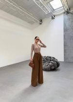 230 Gr Poly Viscose Full Lycra Pi̇leli̇ Palazzo Pantolon