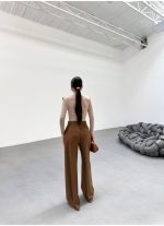 230 Gr Poly Viscose Full Lycra Pi̇leli̇ Palazzo Pantolon - Görsel 2