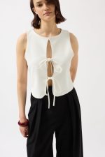 Bağcık Detay Dekolte Bluz