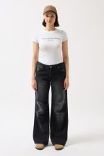 Baskılı Likralı Crop T-Shirt - Görsel 2