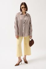 Çizgili Saten Gömlek - Görsel 2