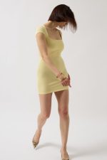 Pencere Detay Mini Dekolte Elbise - Görsel 3