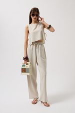 Yandan Bağlamalı Crop Bluz - Görsel 3