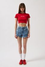 Nepo Baskılı Crop T-Shirt - Görsel 2