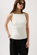 Sırt Kurdele Detay Bluz