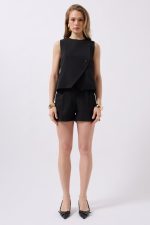 Yandan Düğmeli Dokuma Yelek - Görsel 2