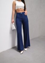 Yüksek Bel Straight Fit Palazzo Pantolon - Görsel 3