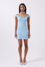 Büzgü Detay Omuz Askılı Mini Elbise - Görsel 2