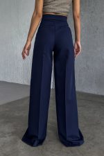 Üç Düğme Detayli Palazzo Pantolon - Görsel 2