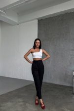 Yüksek Bel Pensli̇ Pantolon