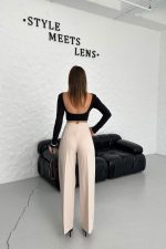 Yüksek Bel Pensli̇ Palazzo Pantolon - Görsel 3