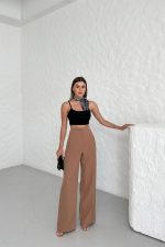 Yüksek Bel Pensli̇ Palazzo Pantolon - Görsel 2