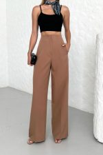 Yüksek Bel Pensli̇ Palazzo Pantolon - Görsel 3