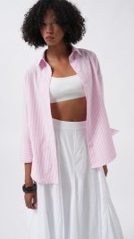 Çizgili Basic Gömlek - Görsel 3