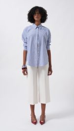 Çizgili Basic Gömlek - Görsel 2