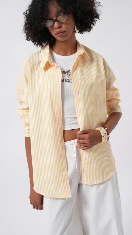 Çizgili Basic Gömlek