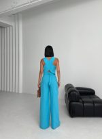 Keten Sirti Çapraz Geçi̇şli̇ Cepken Pantolon Takim - Görsel 2