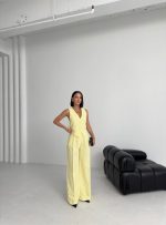 Keten Sirti Çapraz Geçi̇şli̇ Cepken Pantolon Takim