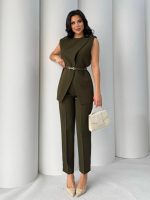 Vatkalı Ceket Pantolon İkili Takım - Görsel 2