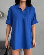 Yırtmaç Detaylı Tunik Gömlek - Görsel 3