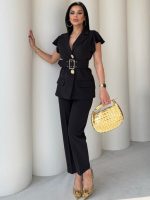 Vatkalı Yelek Pantolon İkili Takım - Görsel 2