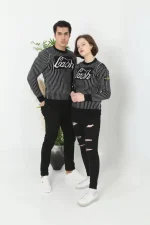 Erkek Bisiklet Yaka Yün Örmeli Triko Kazak - Siyah - Görsel 2