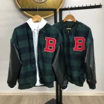 Erkek Pötikare Desen Nakışlı Kolej Ceket - Haki - Görsel 3