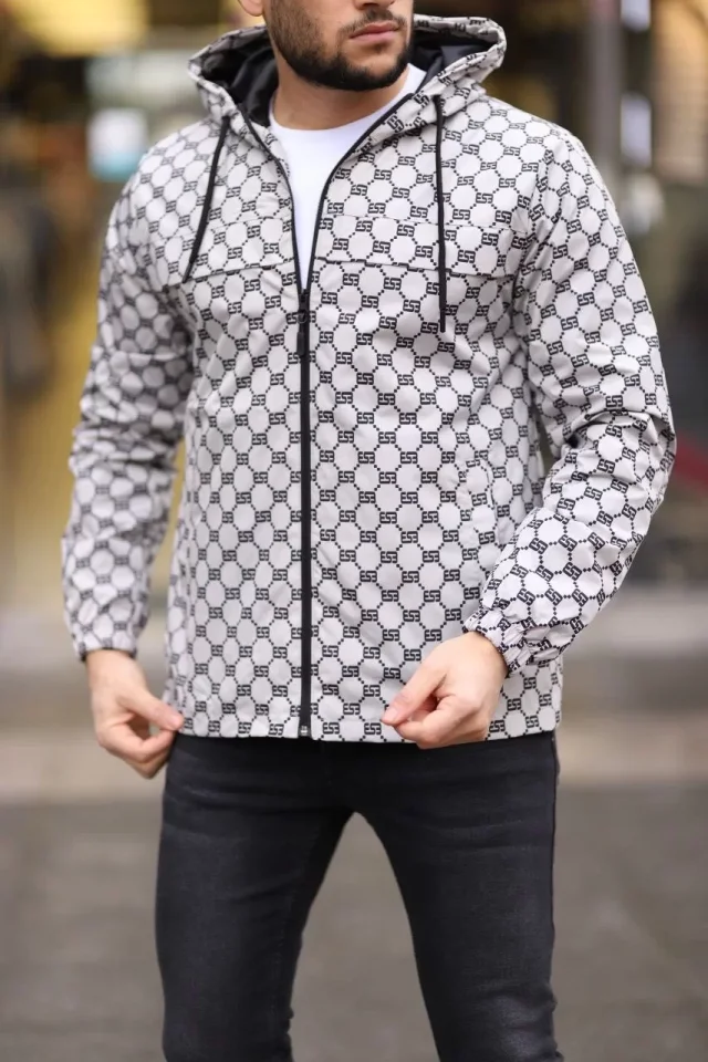 TY65f4bb533030d65f4bb5330311 Unisex Kapüşonlu İçi Astarlı Yağmurluk - Gri - Görsel 1