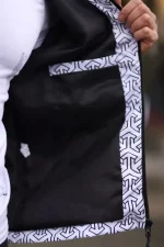 Unisex Kapüşonlu İçi Astarlı Yağmurluk - Beyaz - Görsel 2