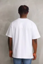 Unisex Baskılı Oversize T-Shirt - Beyaz - Görsel 2