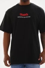 Unisex Baskılı Oversize T-Shirt - Siyah - Görsel 3