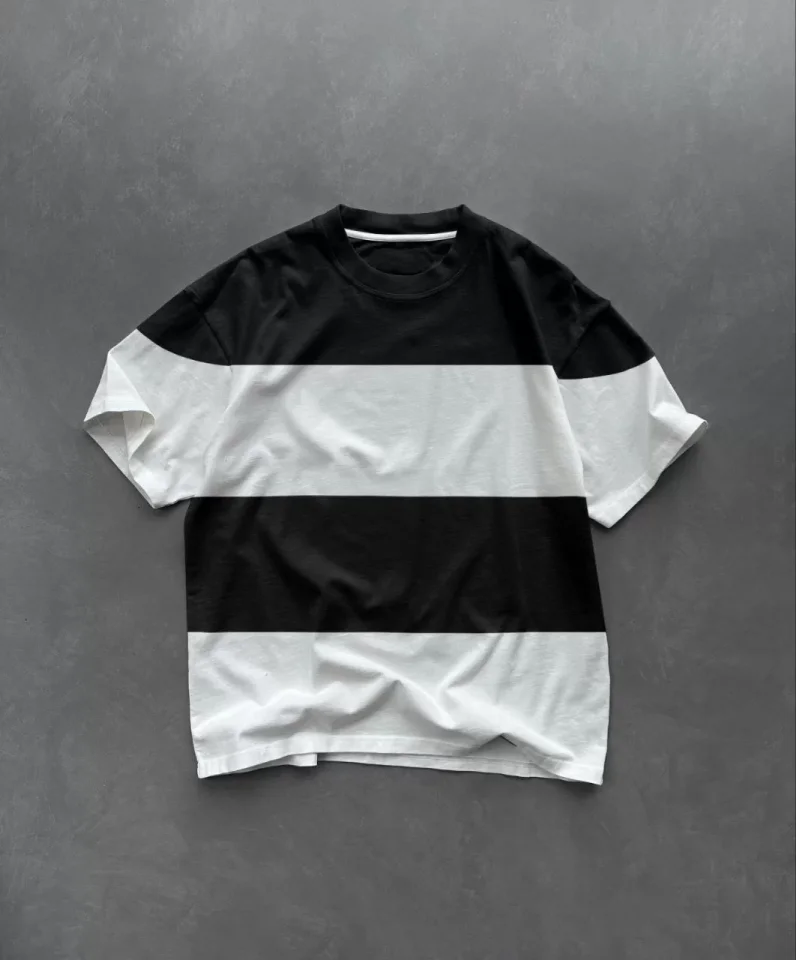 TY662977d169809662977d16980c Unisex Bisiklet Yaka Parçalı T-Shirt - Siyah - Görsel 1