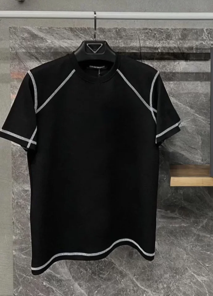 TY6639f8e7b85a36639f8e7b85a6 Unisex Karoyaka Dikişli Oversize T-Shirt - Siyah - Görsel 1