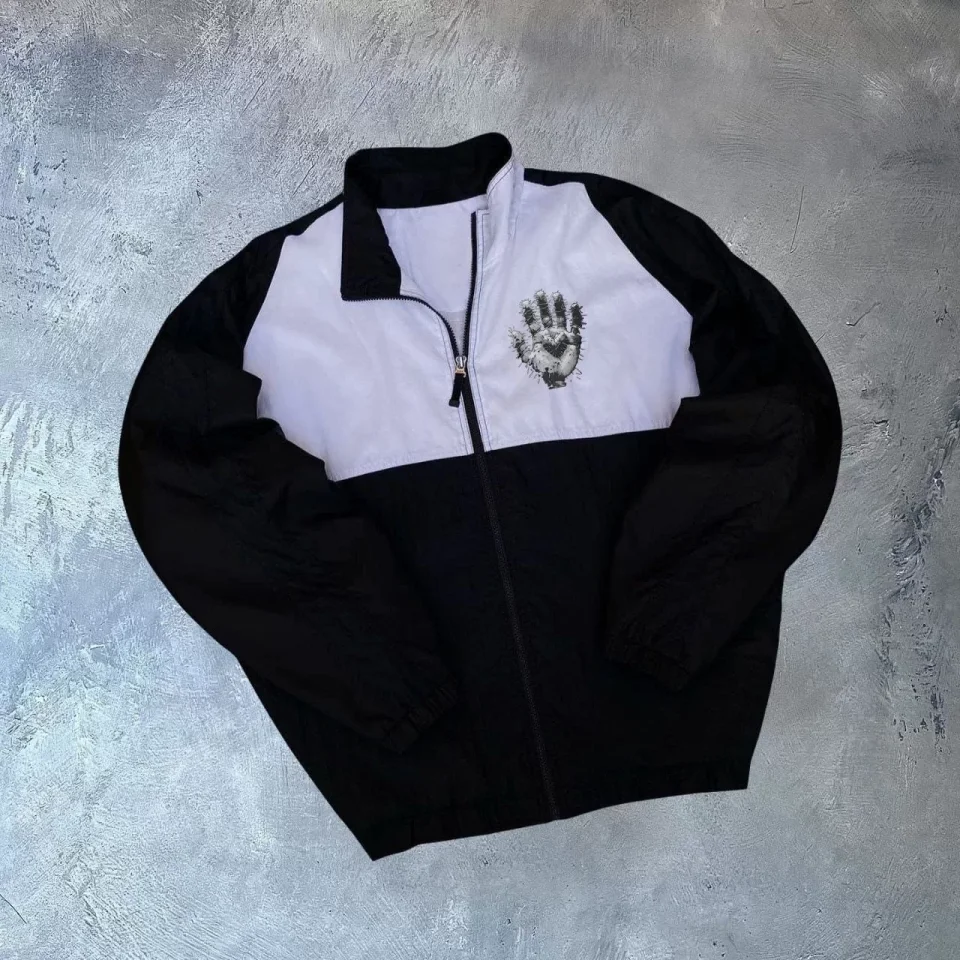 TY66b3e516633cf66b3e516633d2 Unisex Uzun Kollu Paraşüt Kumaş Rüzgarlik - Siyah - Görsel 1