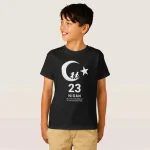 23 Nisan Çocuk Bayramı Baskılı Özel T-shirt - Siyah - Görsel 3