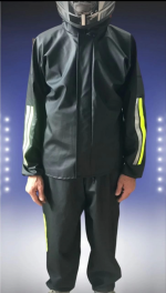 Unisex Tam Kalıp Motorcu Kurye Su Gecirmez Yağmurluk Takım - Siyah - Görsel 2