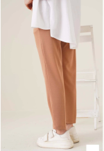 Tam Kalıp Basic Eşofman Pantolon - Kahverengi - Görsel 3