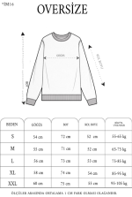 Unisex Üç İplik Parçalı Yakalı SweatShirt - Kırmızı - Görsel 3
