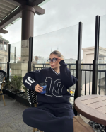 V Yaka Üç İplik Sweat Takım - Siyah - Görsel 2