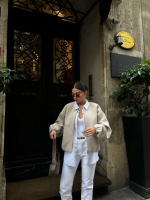 Kaşe Kaşmir Fermuarlı CEKET - Bej - Görsel 3