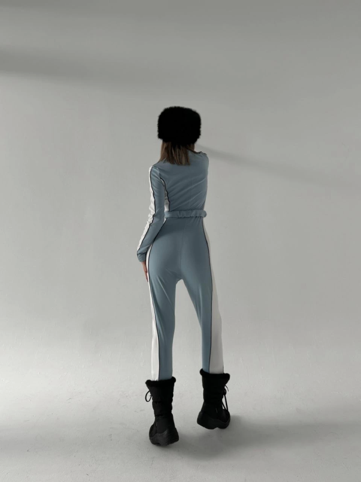 TY6761f1a3a91096761f1a3a910b Kemer Detaylı Fermuarlı Tulum - Bebe Mavisi - Görsel 1