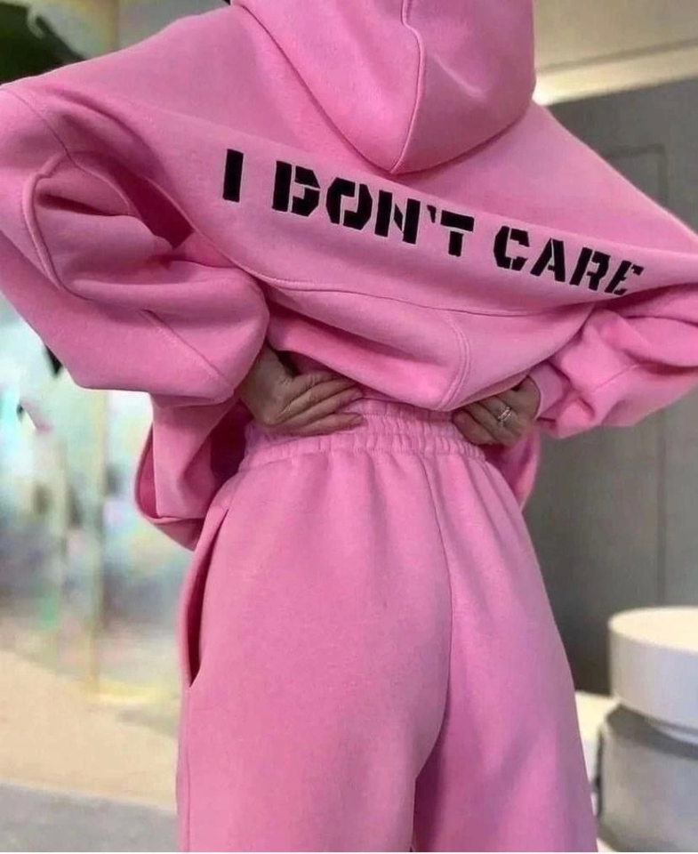 TY676e710166d10676e710166d13 Nakış İşlemeli Üç İplik Sweat Takım- Pembe - Görsel 1