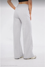 İki Iplik Bol Paça Eşofman Pantalon - Gri - Görsel 3