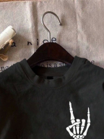 Erkek Baskılı Oversize T-shirt - Siyah - Görsel 2