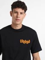 Erkek Baskılı Oversize T-shirt - Siyah - Görsel 3