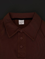 Yakalı Patlı Kısa Kol T-shirt - Kahverengi - Görsel 3