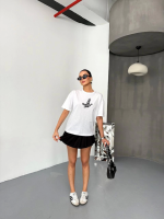 Kısa Kol Baskılı T-shirt - Beyaz - Görsel 2