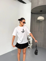 Kısa Kol Baskılı T-shirt - Beyaz - Görsel 3