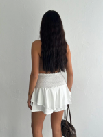 Ayrobin Şortlu Etek - Beyaz - Görsel 2